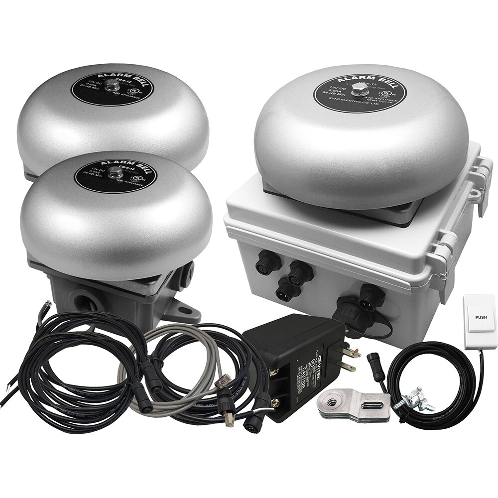 Bells, Horns & Sirens; Type: IP Bell ; Explosion Proof: No ; Weatherproof: Yes ; Vibrating: Yes ; Color: Gray ; Voltage: 12V ac/Vdc