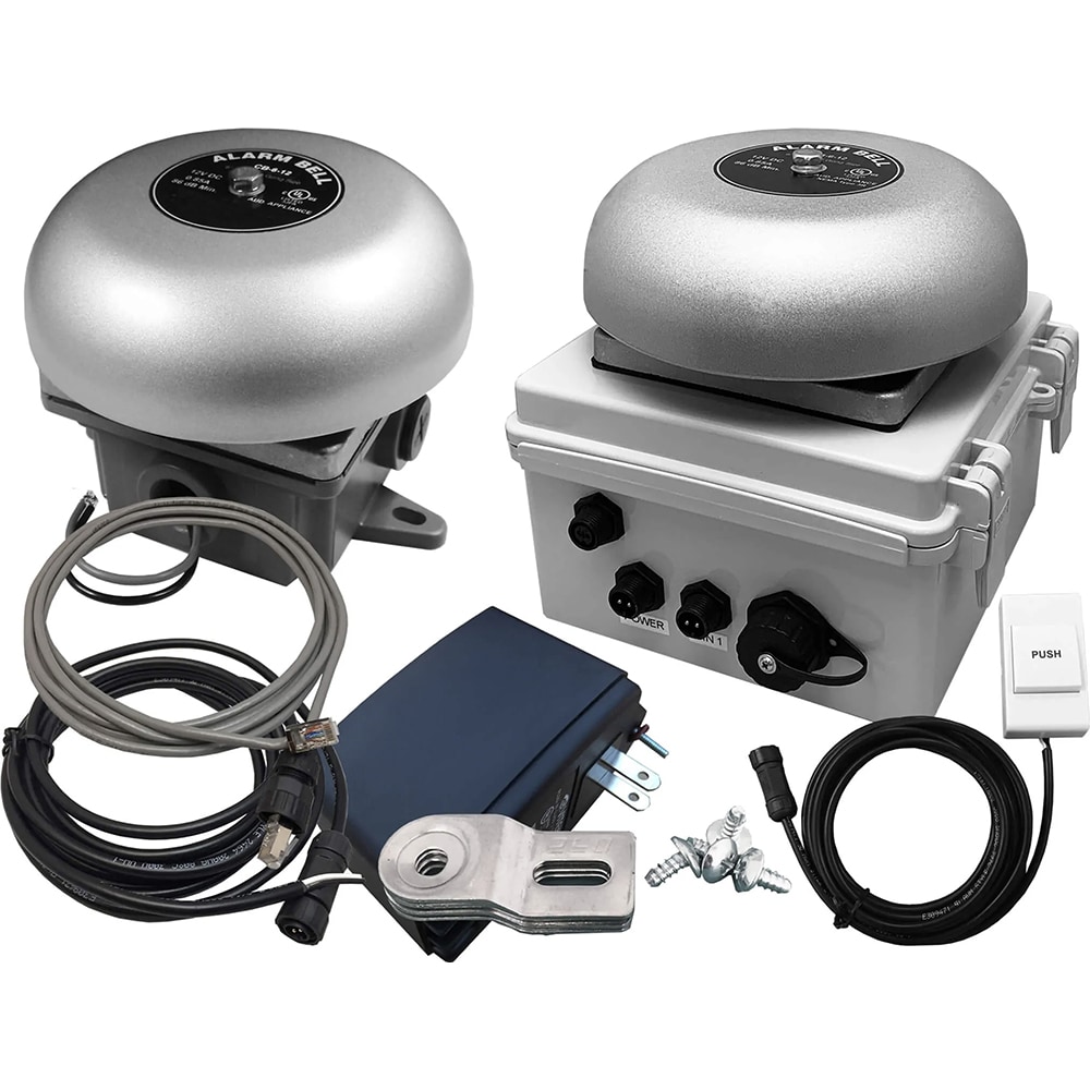 Bells, Horns & Sirens; Type: IP Bell ; Explosion Proof: No ; Weatherproof: Yes ; Vibrating: Yes ; Color: Gray ; Voltage: 12V ac/Vdc