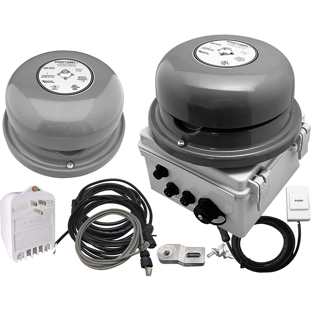 Bells, Horns & Sirens; Type: IP Bell ; Explosion Proof: No ; Weatherproof: Yes ; Vibrating: Yes ; Color: Gray ; Voltage: 24V ac