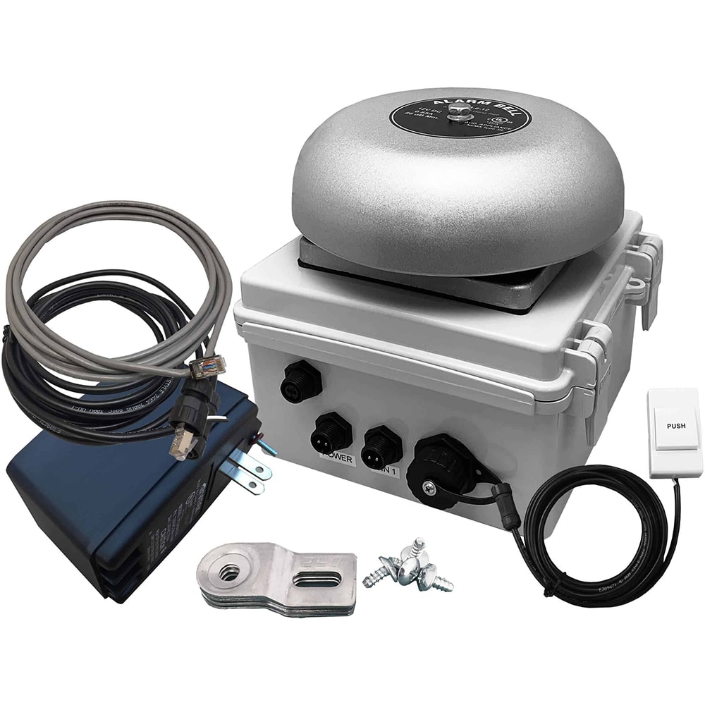 Bells, Horns & Sirens; Type: IP Bell ; Explosion Proof: No ; Weatherproof: Yes ; Vibrating: Yes ; Color: Gray ; Voltage: 24V ac