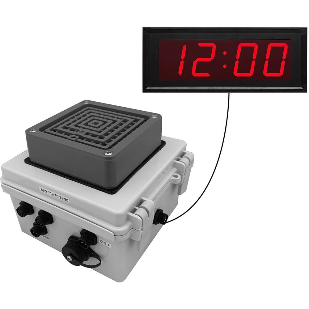 Bells, Horns & Sirens; Type: IP Buzzer Clock ; Explosion Proof: No ; Weatherproof: Yes ; Vibrating: Yes ; Color: Gray ; Voltage: 24V ac