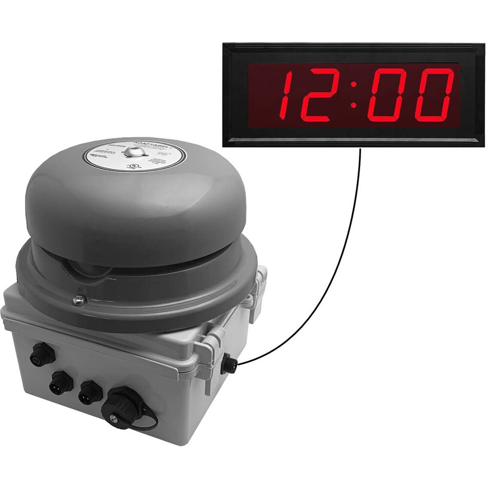 Bells, Horns & Sirens; Type: IP Bell ; Explosion Proof: No ; Weatherproof: Yes ; Vibrating: Yes ; Color: Gray ; Voltage: 24V ac