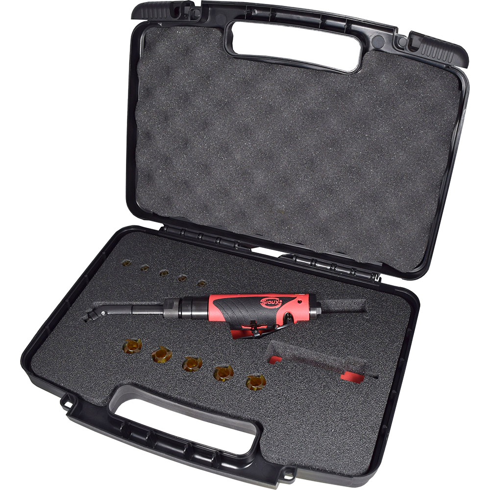 Sioux Tools Air Drills; Chuck Size: 1/4-28 ; Chuck Type: Threaded ; Handle Type: Inline ; Reversible: Non-Reversible ; Speed (RPM): 800.00 ; Air