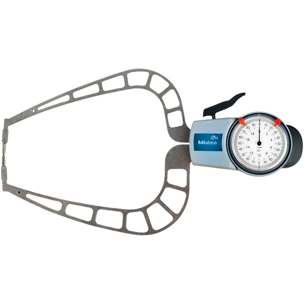 Outside Dial Caliper Gages; Minimum Measurement (mm): 0.00 ; Maximum Measurement (Inch): 2 ; Maximum Measurement (mm): 50.80 ; Graduation (Decimal Inch): 0.0010 ; Groove Depth (mm): 3.00 ; Groove Depth (Decimal Inch): 0.1100