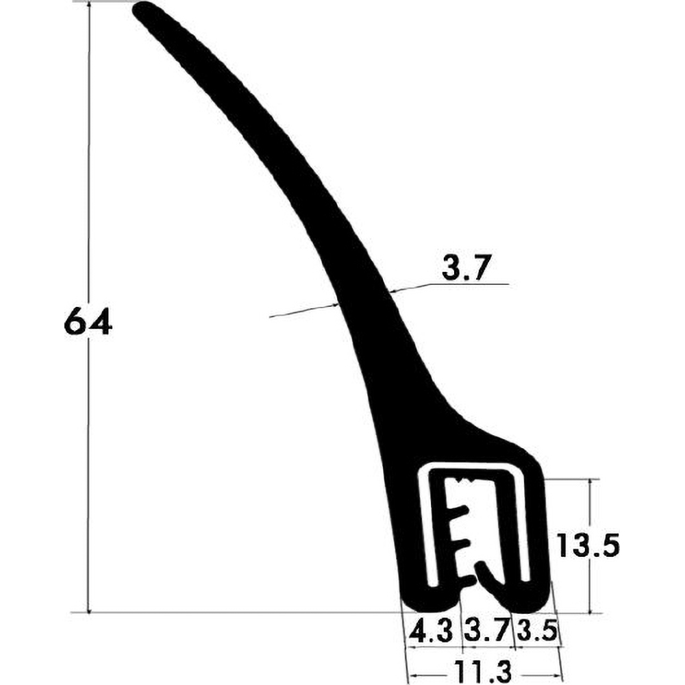 Fairchild Industries Automotive Replacement Parts; Type Trim Seal; Application Trim Seal