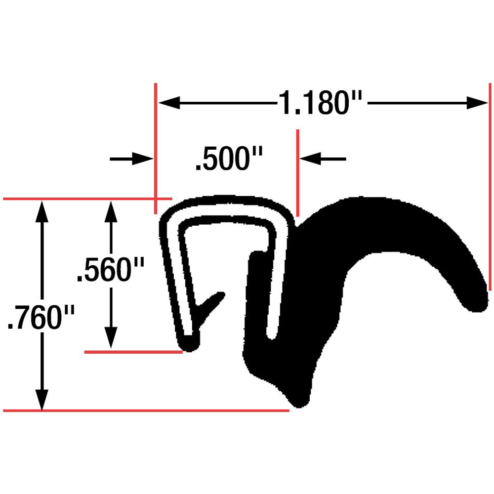 Fairchild Industries Automotive Replacement Parts; Type Trim Seal; Application Trim Seal