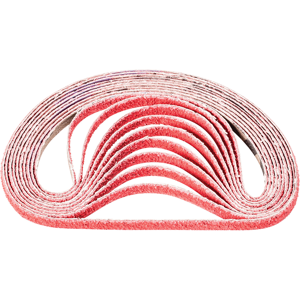 PFERD Abrasive Belt 1/4" Wide, 12" OAL, 60 Grit, Ceramic Oxide MSC Direct