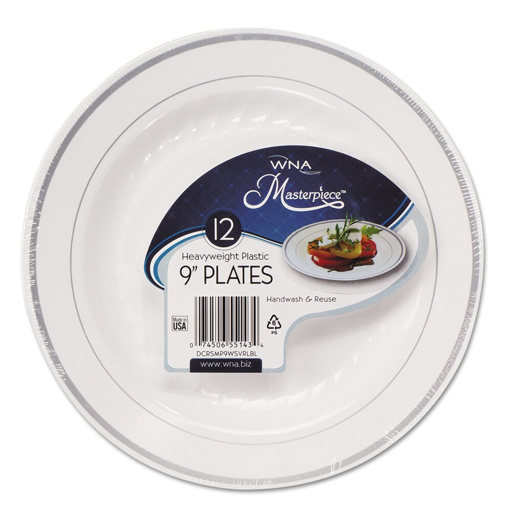 Plate: White & Silver