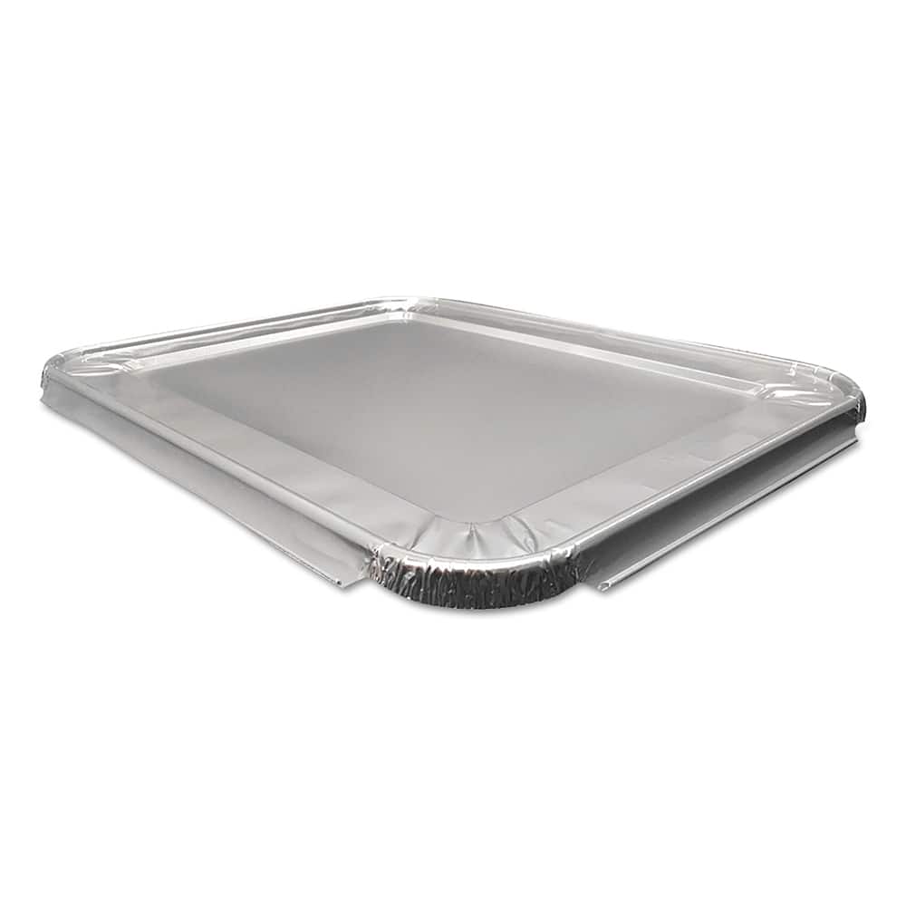 Food Container Lids; For Use With: Half Size Pan; Steam Table Pans ; Shape: Rectangular ; Diameter/Width (Decimal Inch): 13.0000 ; Length (Decimal Inch): 10.5625 ; Material Family: Aluminum ; Color: Silver