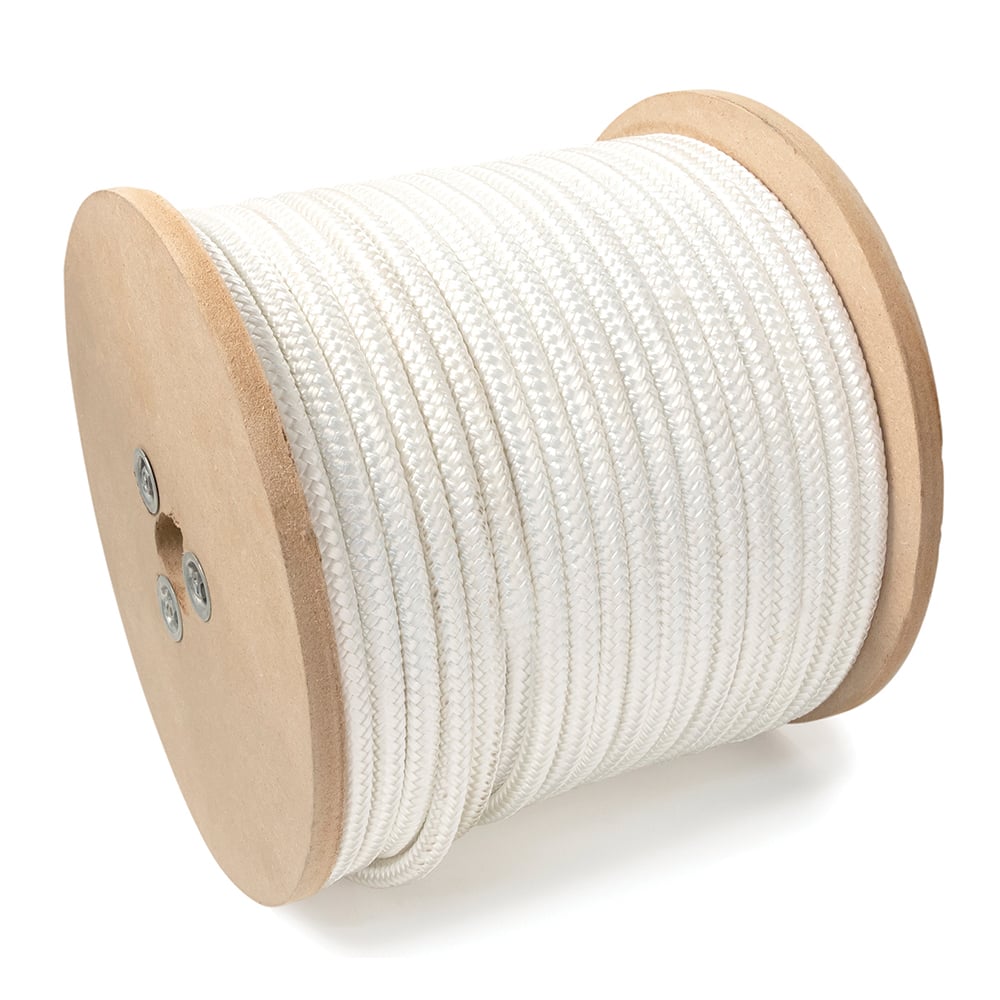 Mibro 3/8 in. x 400 ft. Nylon Twisted Rope, White