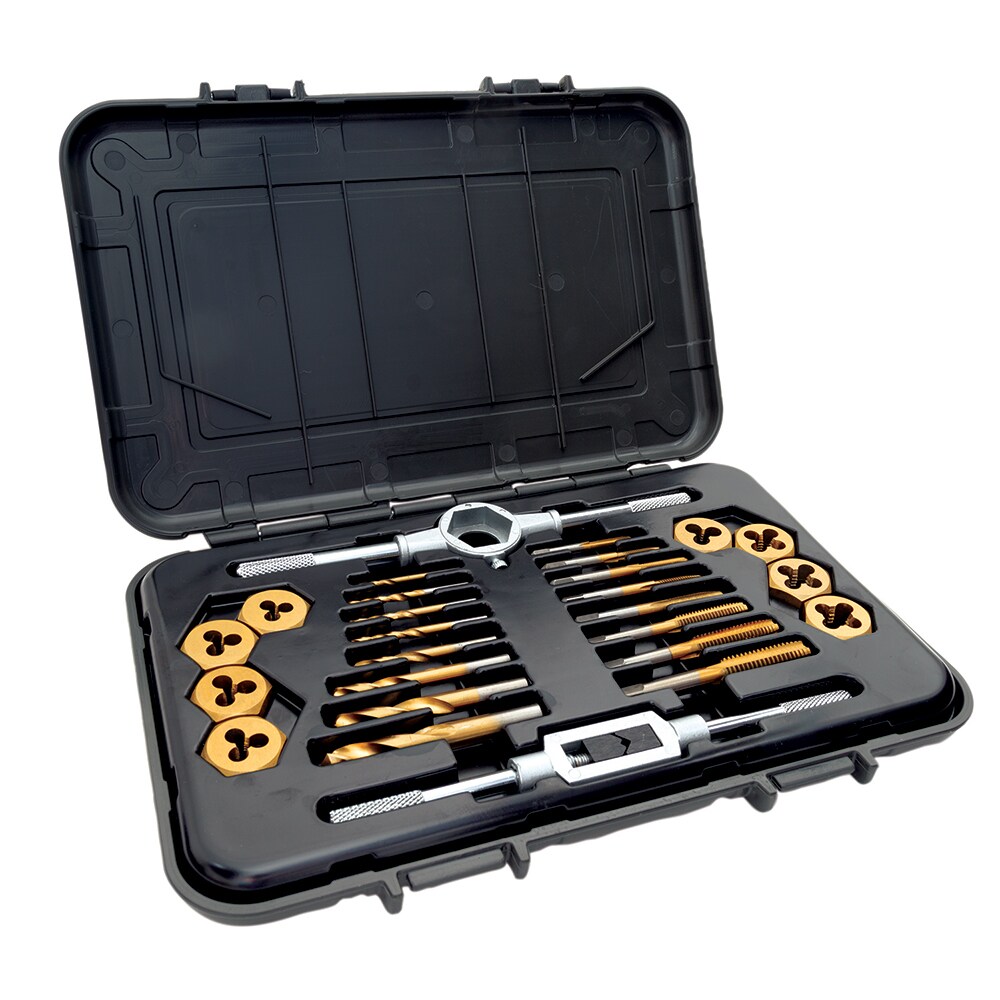 Tap, Die & Drill Sets; Minimum Tap & Die Thread Size (Inch): 1 ; Maximum Tap & Die Thread Size (Inch): 1 ; Minimum Drill Size (Decimal Inch): 0.1065 ; Die Shape: Hex ; Adjustable Die: No
