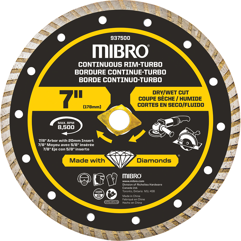 Mibro Wet & DryCut Saw Blades; Blade Diameter (Inch) 7 ; Blade