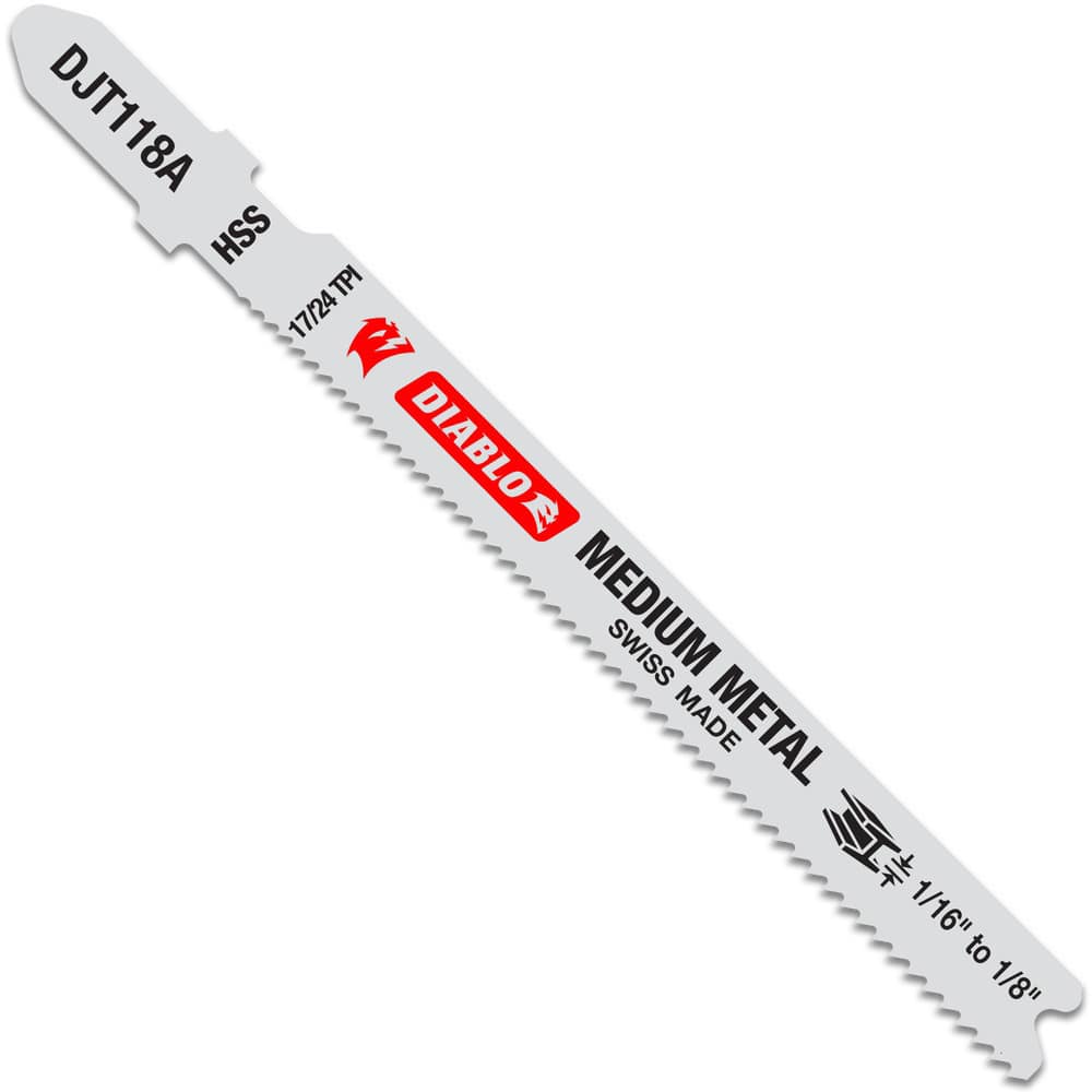 Jigsaw Blade: High Speed Steel, 17-24 TPI, 2.95" Blade Thickness, 2.95" Blade Width