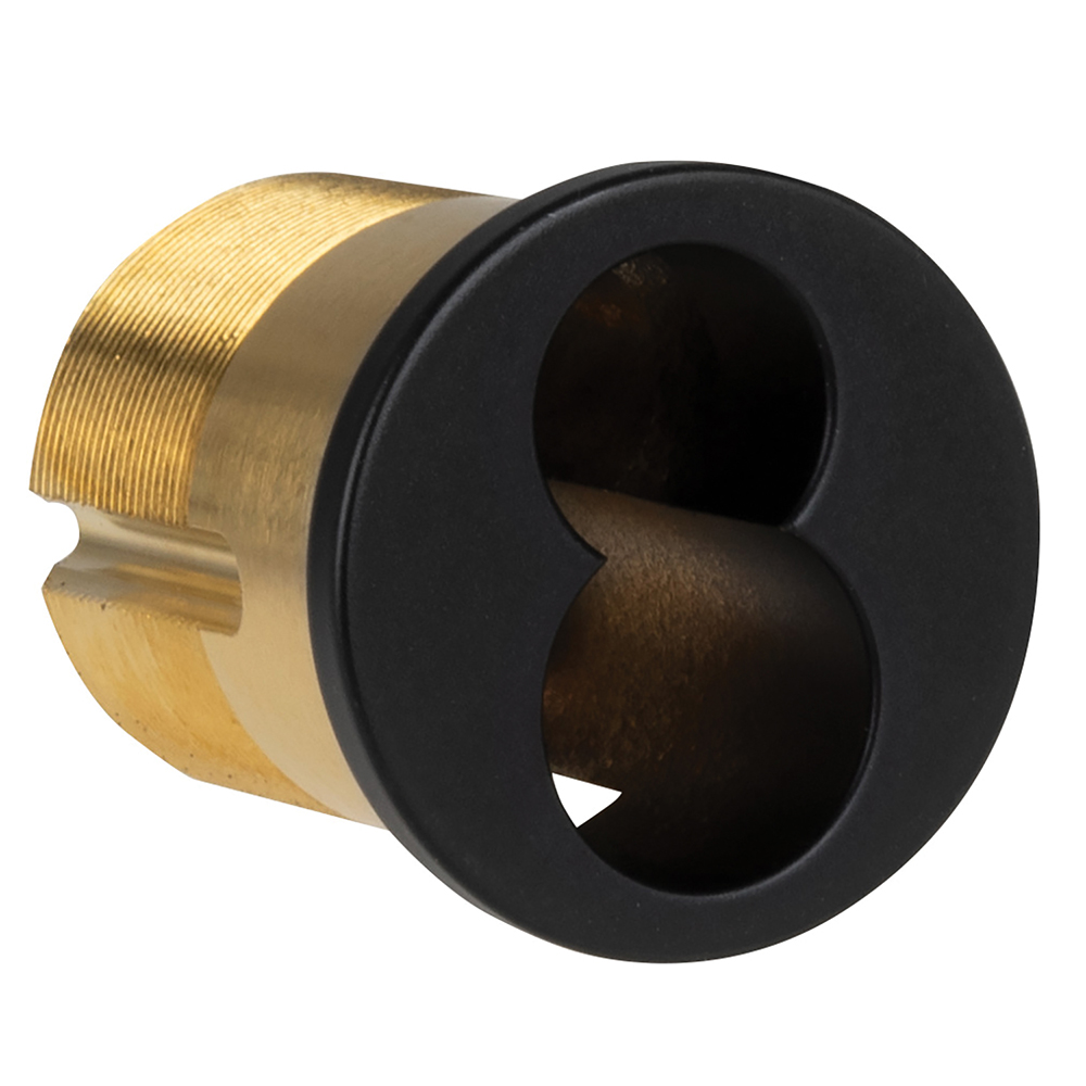Schlage Cylinders; Type: Mortise ; Keying: Less Core ; Number of Pins: 6 ; Material: Brass ; Finish/Coating: Black | Part #20-059 622