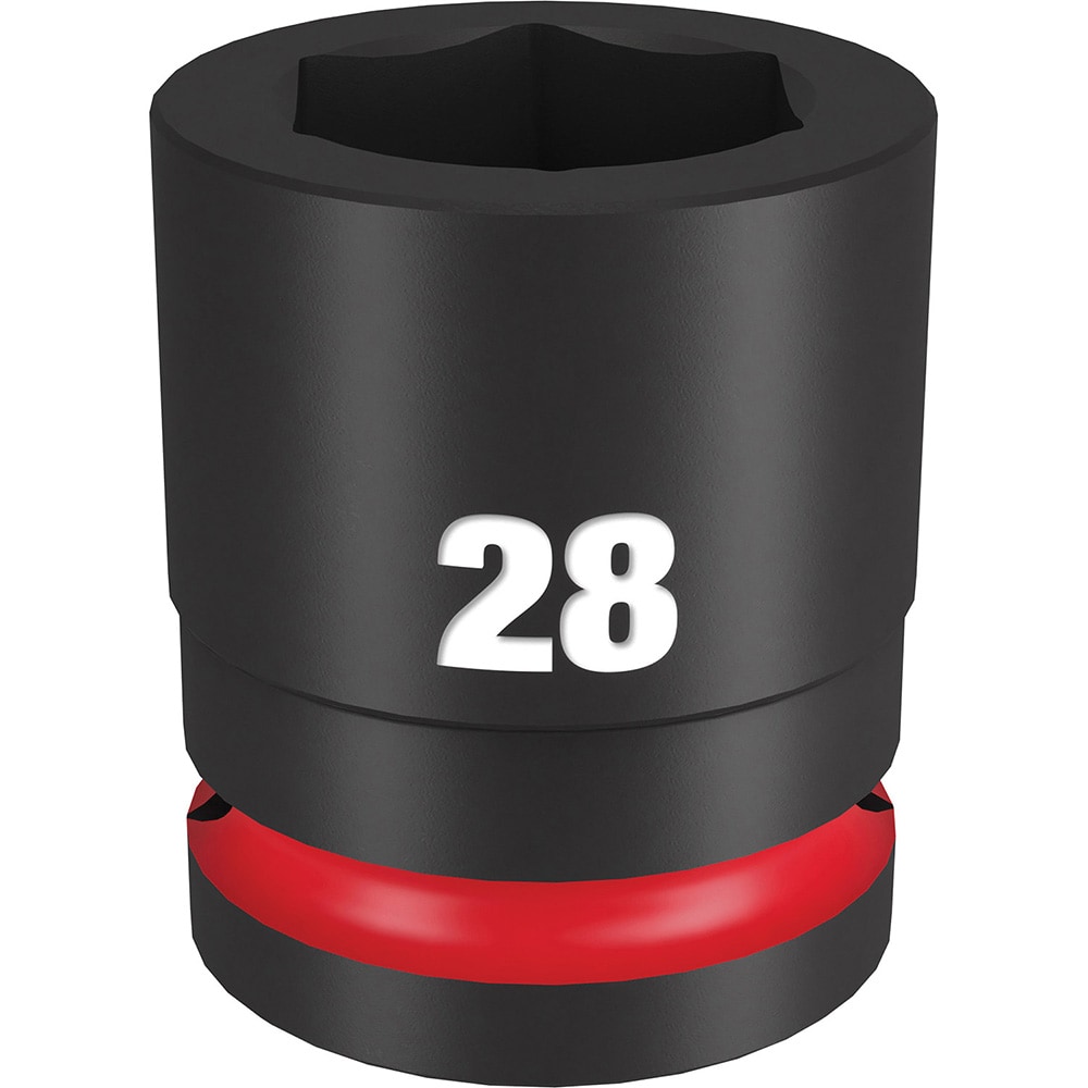 Impact Socket: 3/4" Drive, 28mm Socket, Hex Drive