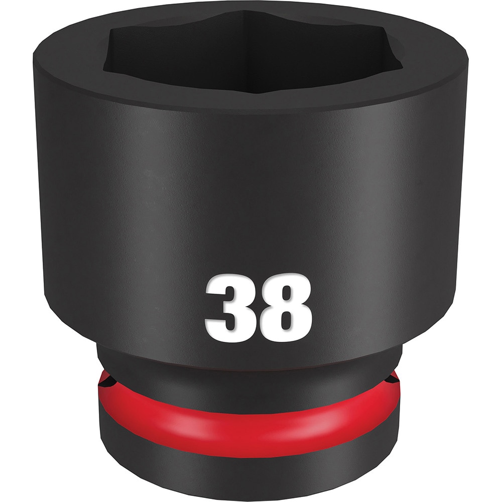 Impact Socket: 3/4" Drive, 38mm Socket, Hex Drive