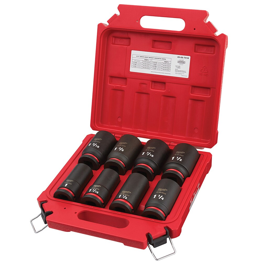Milwaukee Tool Socket Set 8 Pc 1 To 1 1 2 Socket MSC Direct