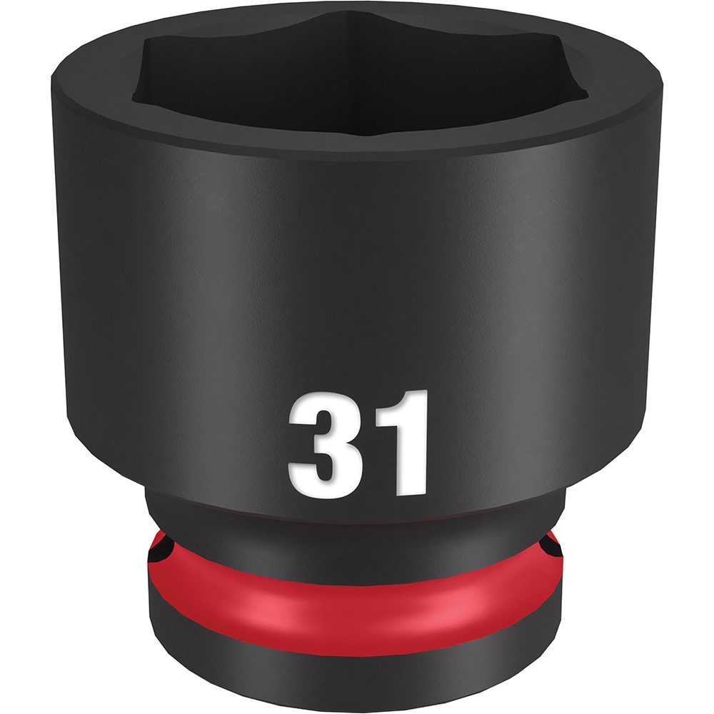 Impact Socket: 1/2" Drive, 31mm Socket, Hex Drive