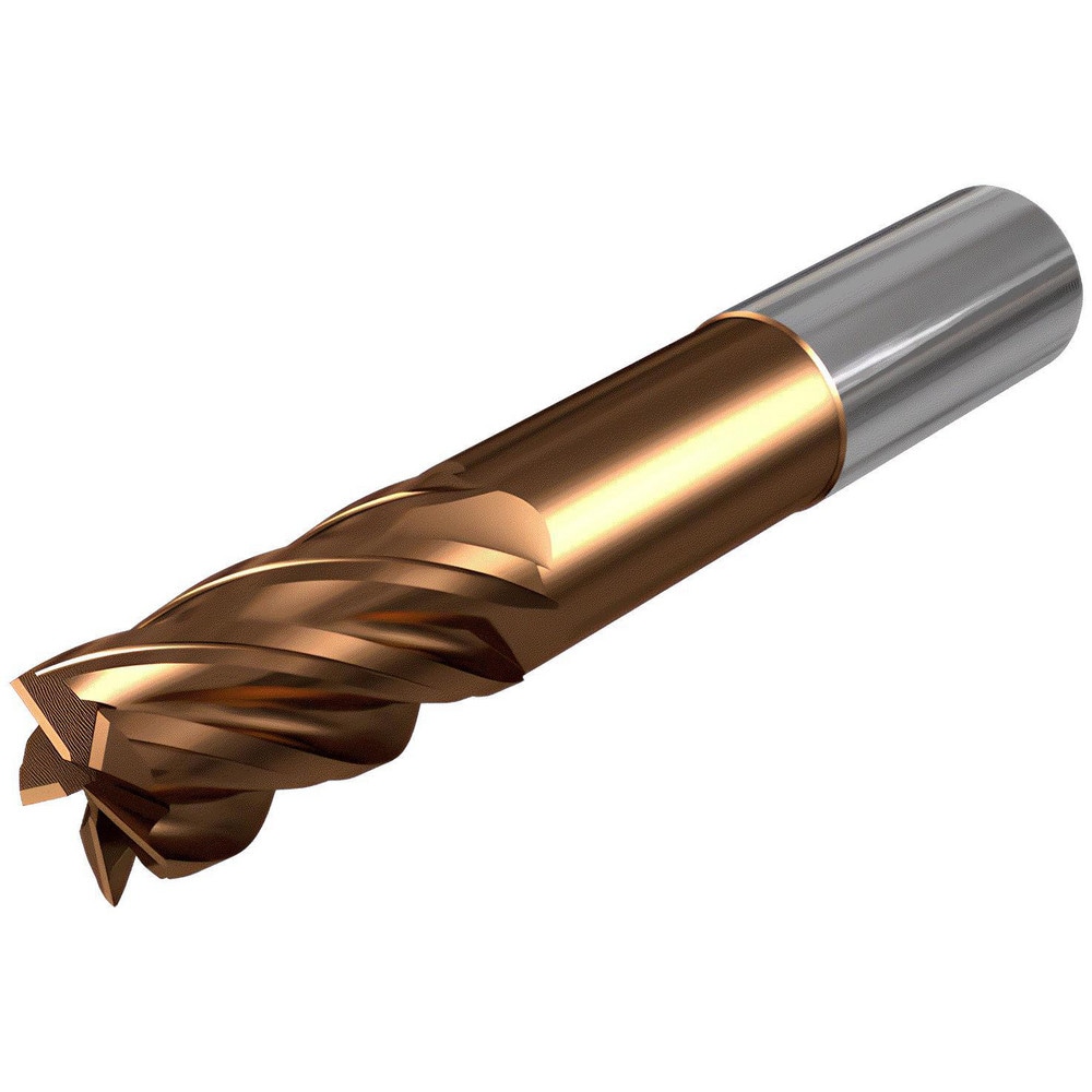 Corner Radius End Mill: 1" Dia, 2-1/2" LOC, 1/8" Radius, 5 Flutes, Solid Carbide