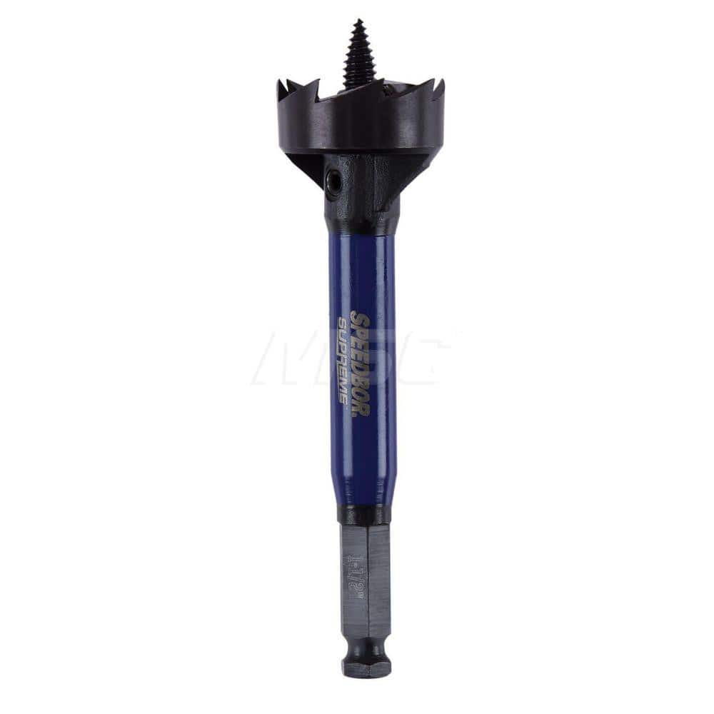 Irwin IWAX2005 Self-Feed Drill Bits; Drill Bit Size: 1.5in ; Shank Diameter: 0.4375 ; Shank Size: 0.4375 ; Tool Material: Steel ; Coated: Coated ; Coating: Oxide 