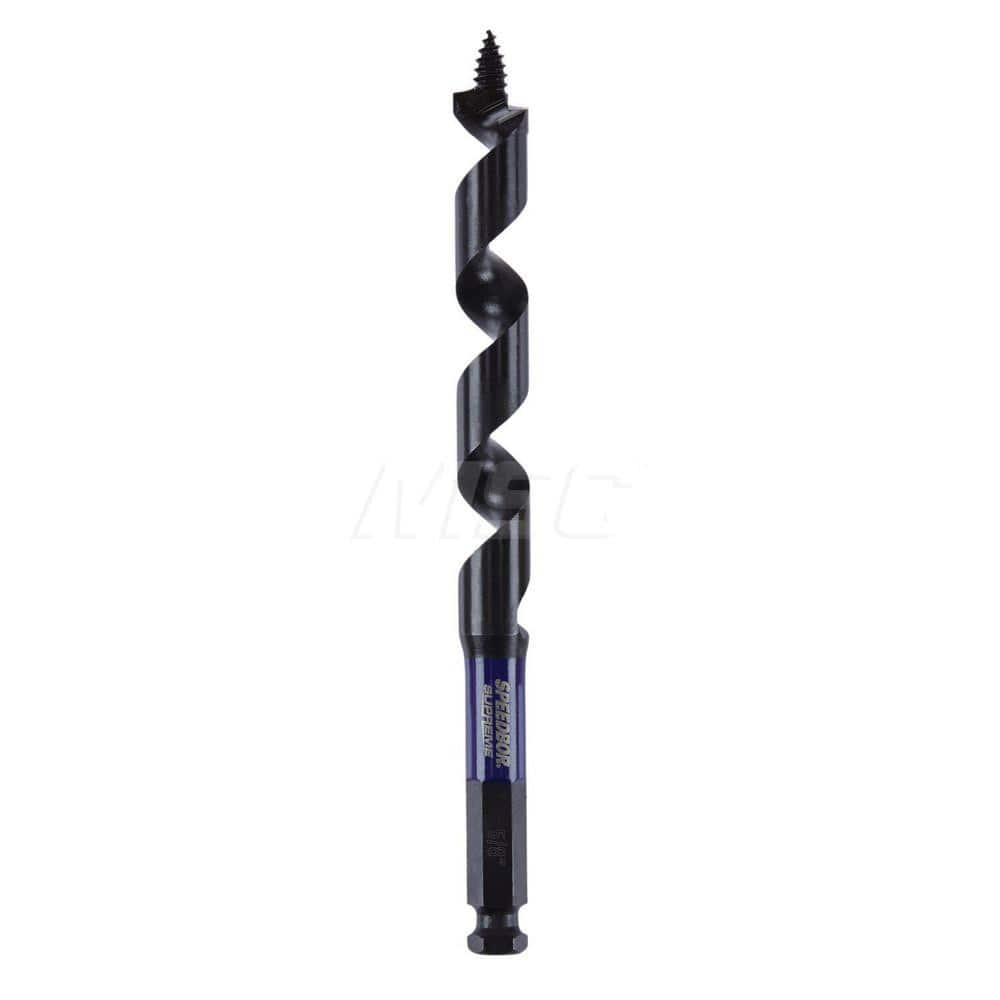 Irwin IWAX3016 Auger & Utility Drill Bits; Auger Bit Size: 0.6250 ; Shank Diameter: 3.0000 ; Shank Size: 3.0000 ; Tool Material: High Speed Steel ; Coated: Coated ; Coating: Oxide 