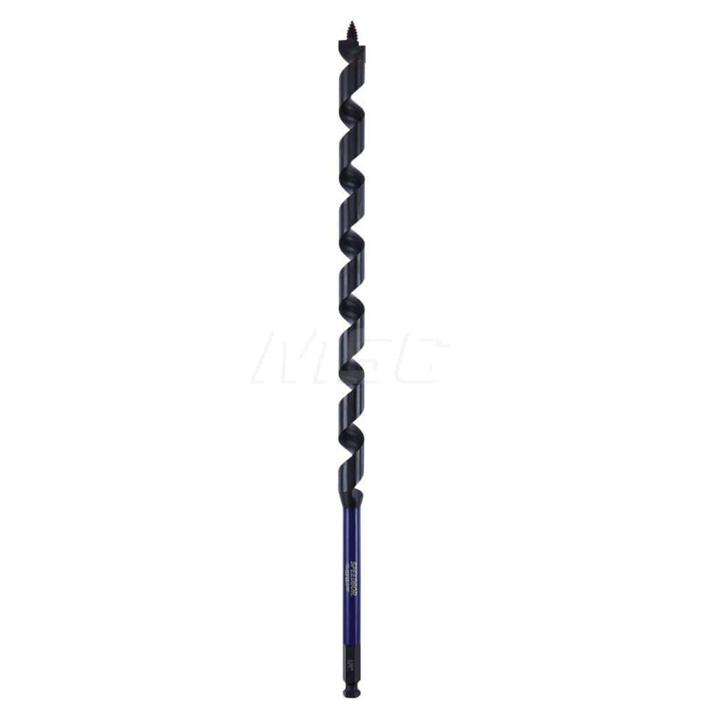 Irwin IWAX3008 Auger & Utility Drill Bits; Auger Bit Size: 0.75 ; Shank Diameter: 3.0000 ; Shank Size: 3.0000 ; Tool Material: High Speed Steel ; Coated: Coated ; Coating: Oxide 