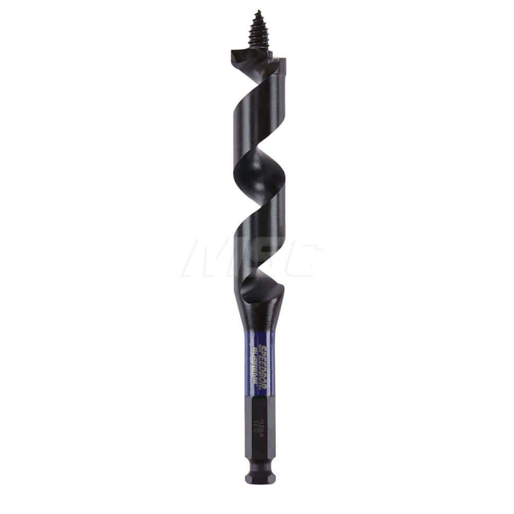 Irwin IWAX3018 Auger & Utility Drill Bits; Auger Bit Size: 0.8750 ; Shank Diameter: 3.0000 ; Shank Size: 3.0000 ; Tool Material: High Speed Steel ; Coated: Coated ; Coating: Oxide 