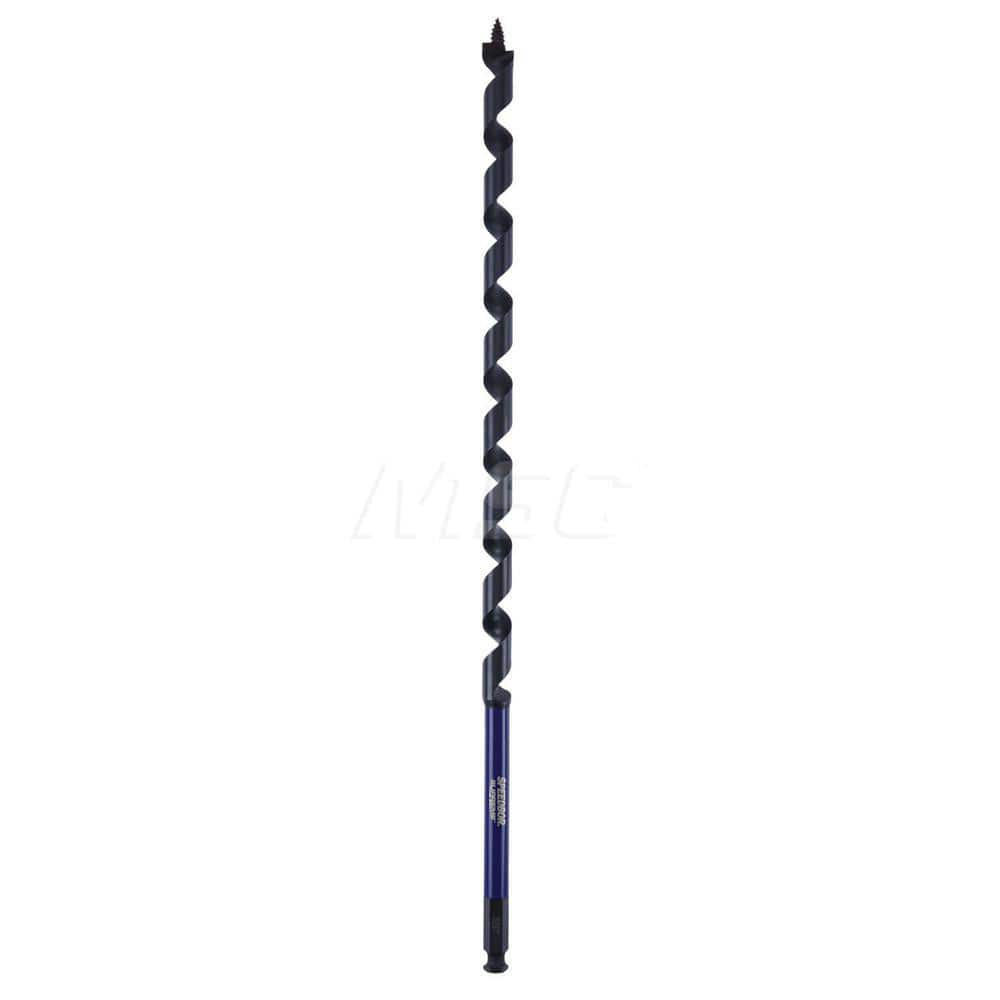 Irwin IWAX3007 Auger & Utility Drill Bits; Auger Bit Size: 0.625 ; Shank Diameter: 3.0000 ; Shank Size: 3.0000 ; Tool Material: High Speed Steel ; Coated: Coated ; Coating: Oxide 