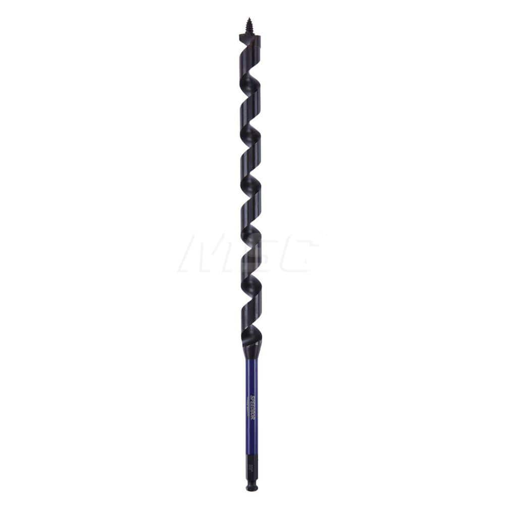 Irwin IWAX3009 Auger & Utility Drill Bits; Auger Bit Size: 0.875 ; Shank Diameter: 3.0000 ; Shank Size: 3.0000 ; Tool Material: High Speed Steel ; Coated: Coated ; Coating: Oxide 