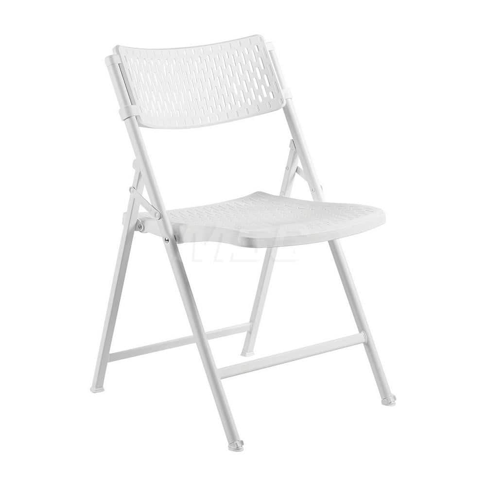 Folding Chairs; Pad Type: None ; Material: Plastic, Steel ; Color: White ; Width (Inch): 21-1/2 ; Depth (Inch): 20-3/4 ; Height (Inch): 32