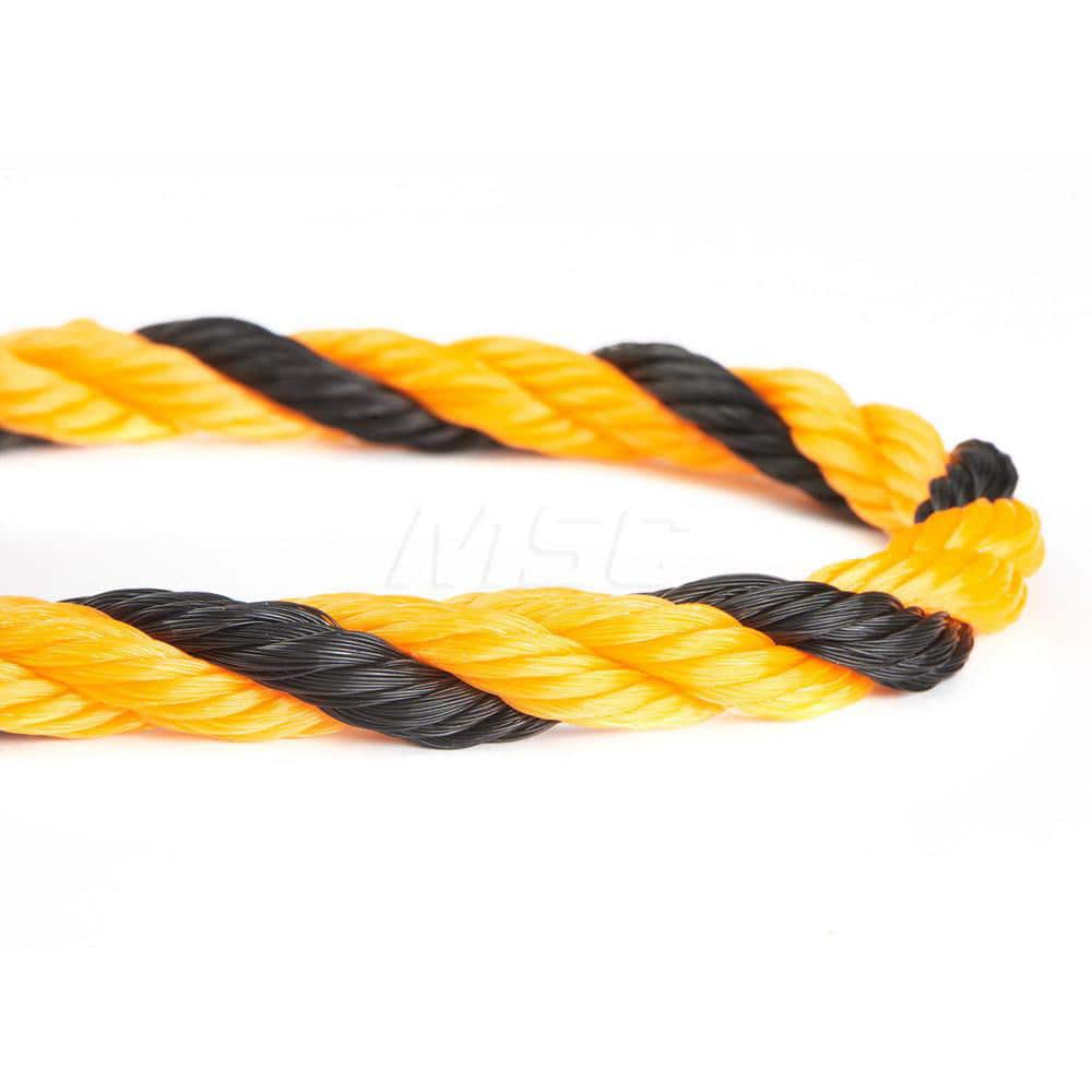 Orion Cordage 380080-YEL-0060 Rope; Rope Construction: 3 Strand Twisted ; Material: Polypropylene ; Work Load Limit: 60lb ; Color: Yellow ; Maximum Temperature (F) ( - 0 Decimals): 330 ; Breaking Strength: 989 