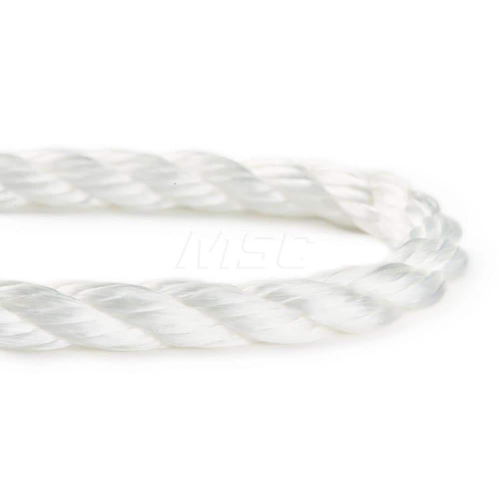 Orion Cordage 530080-00600 Rope; Rope Construction: 3 Strand Twisted ; Material: Nylon; Polyester ; Work Load Limit: 60lb ; Color: White ; Maximum Temperature (F) ( - 0 Decimals): 265 ; Breaking Strength: 1534 