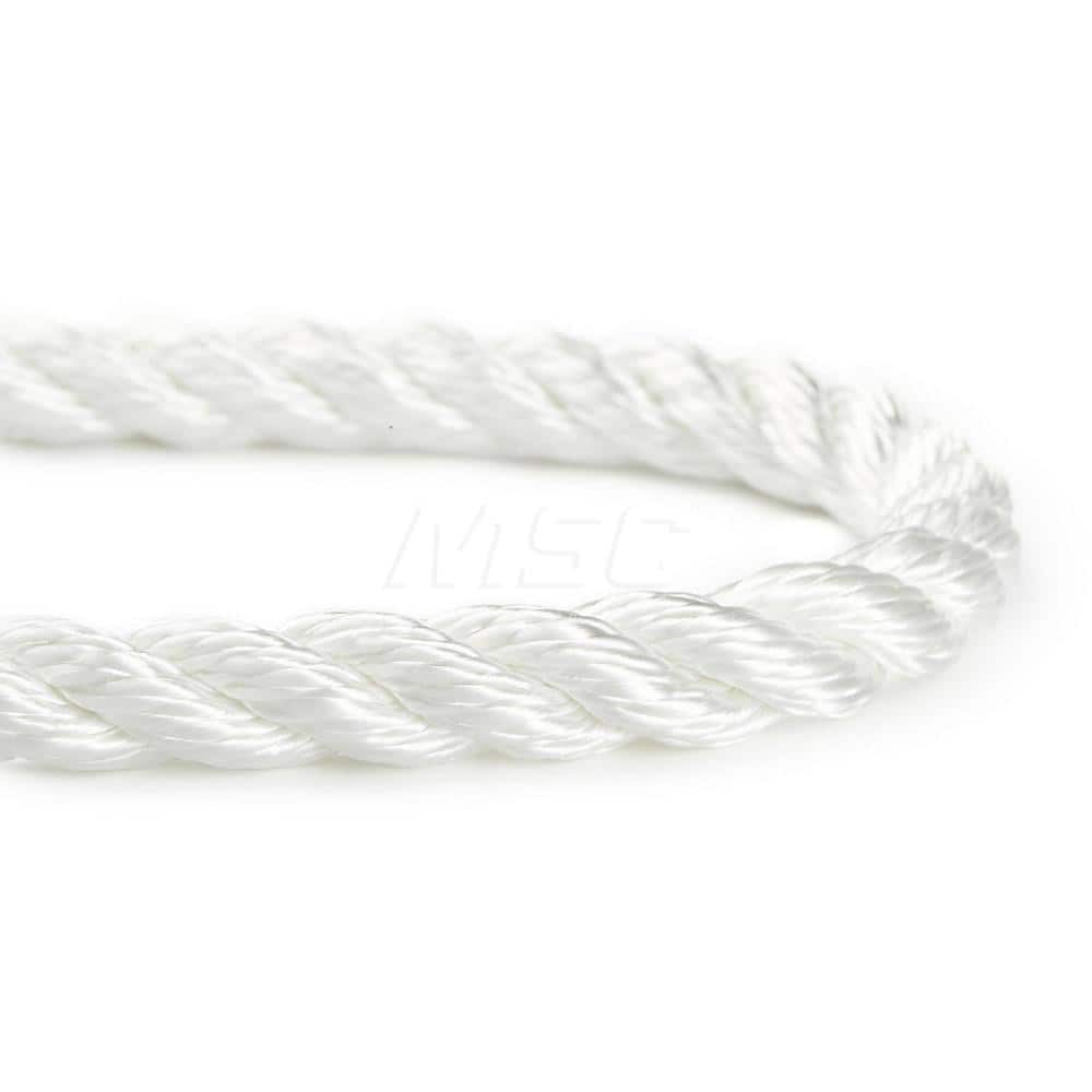 Orion Cordage 430080W6005320 Rope; Rope Construction: 3 Strand Twisted ; Material: Nylon ; Work Load Limit: 60lb ; Color: White ; Maximum Temperature (F) ( - 0 Decimals): 295 ; Breaking Strength: 1710 