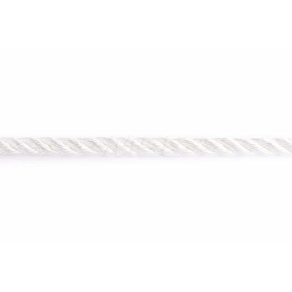 Rope; Rope Construction: 3 Strand Twisted; Material: Polyester; Work Load  Limit: 60 lb; Color: White; Maximum Temperature (F) (