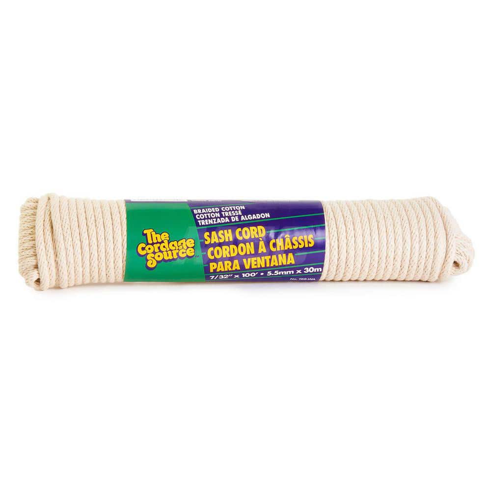 Orion Cordage 120085-00100-00 Rope; Rope Construction: 3 Strand Twisted ; Material: Cotton ; Work Load Limit: 10lb ; Color: White ; Breaking Strength: 750 ; Application: General Purpose 