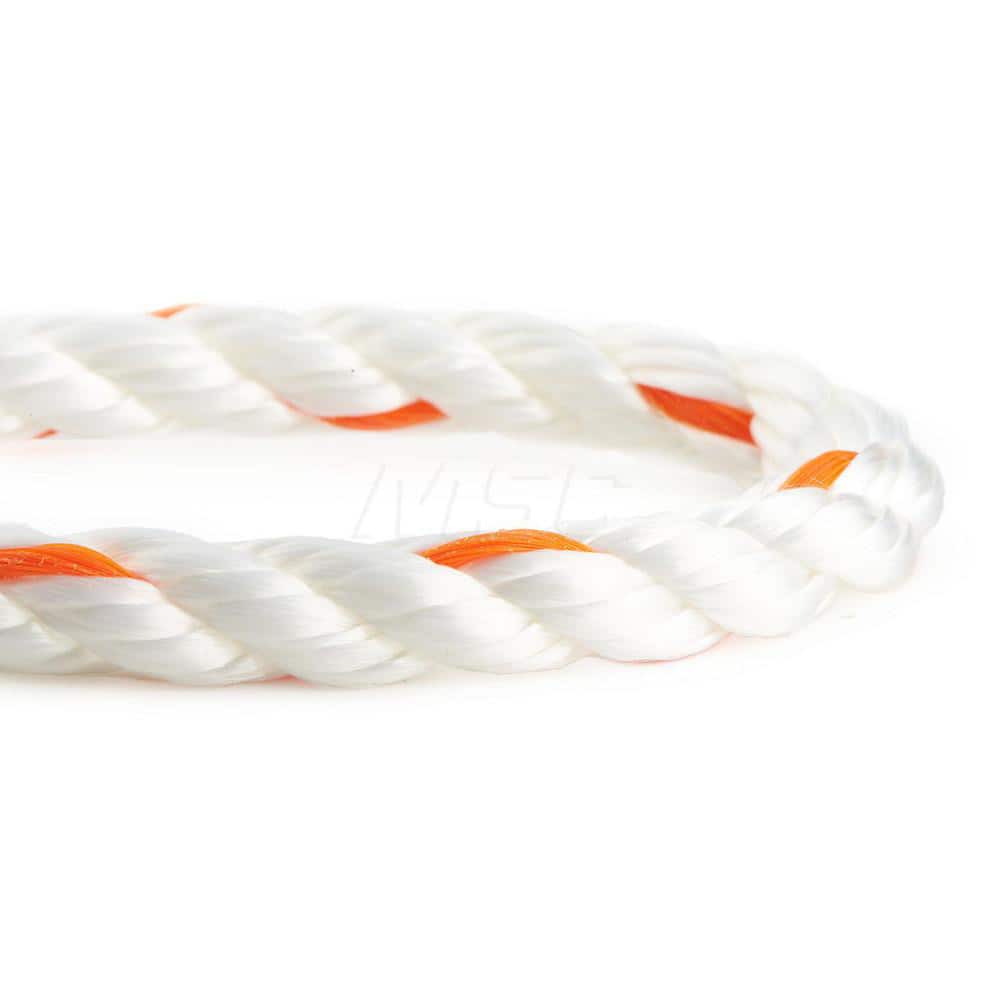 Orion Cordage 570080-W1O-0060 Rope; Rope Construction: 3 Strand Twisted ; Material: Polypropylene ; Work Load Limit: 60lb ; Color: White ; Maximum Temperature (F) ( - 0 Decimals): 330 ; Breaking Strength: 2423 