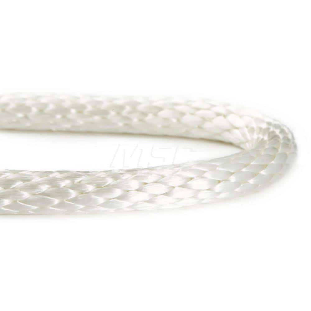 Orion Cordage 710040-00500-0 Rope; Rope Construction: Solid Braid ; Material: Nylon ; Work Load Limit: 50lb ; Color: White ; Maximum Temperature (F) ( - 0 Decimals): 295 ; Breaking Strength: 396 