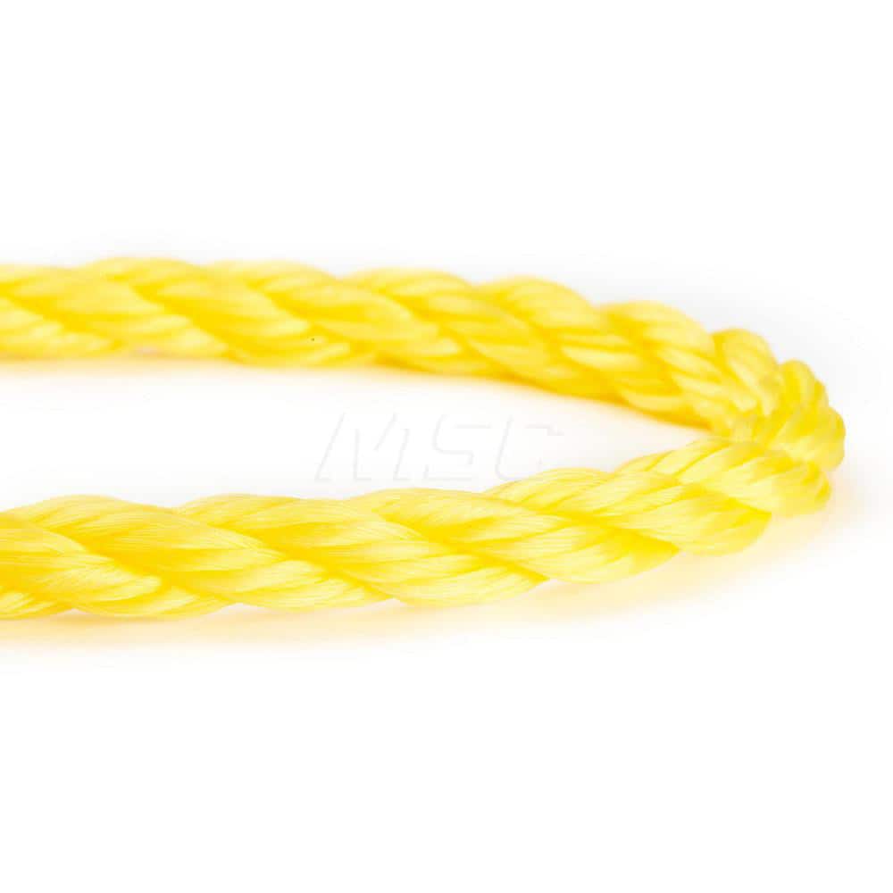 Orion Cordage 510100-00600-11 Rope; Rope Construction: 3 Strand Twisted ; Material: Polypropylene ; Work Load Limit: 60lb ; Color: Yellow ; Maximum Temperature (F) ( - 0 Decimals): 330 ; Breaking Strength: 957 
