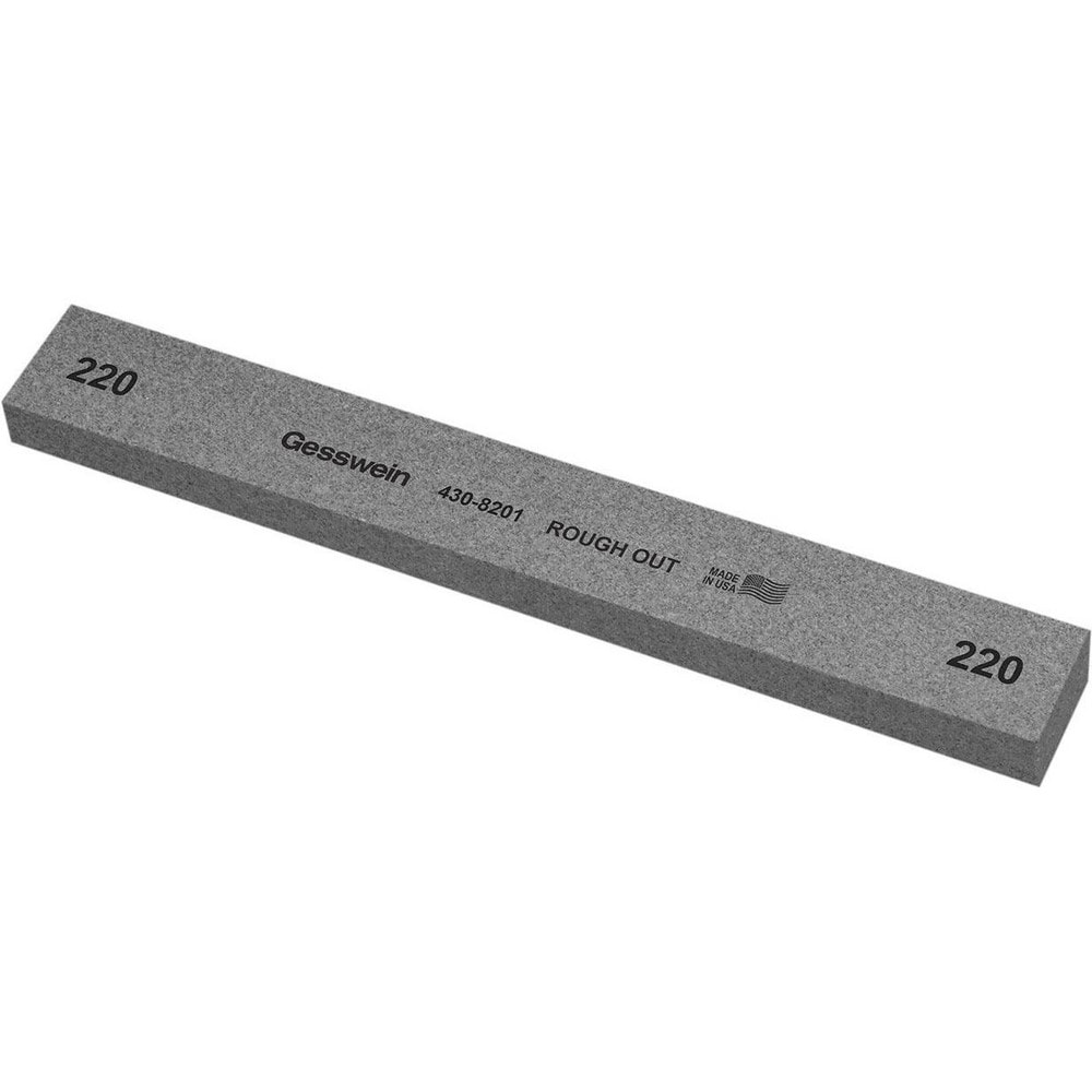 Rectangle Polishing Stone: Aluminum Oxide, 1" Wide, 1/2" Thick, 8" OAL