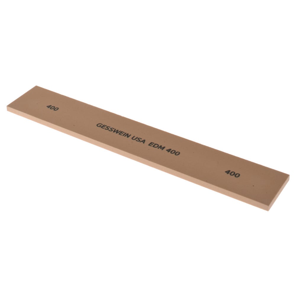 Rectangle Polishing Stone: Aluminum Oxide, 1" Wide, 1/8" Thick, 6" OAL