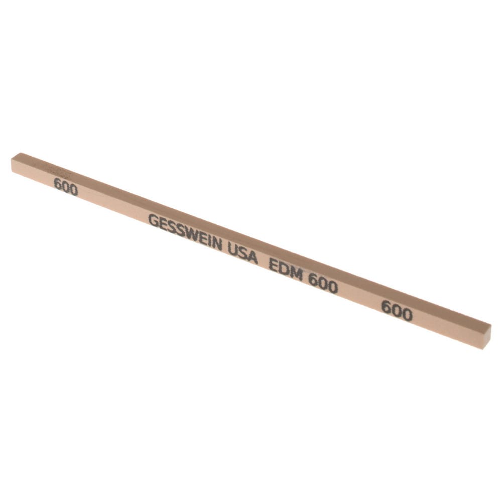 Square Polishing Stone: Aluminum Oxide, 1/8" Wide, 1/8" Thick, 4" OAL