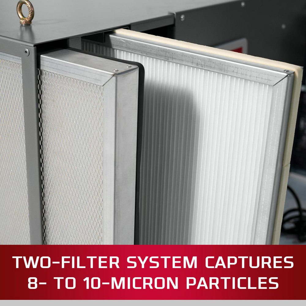 Jet - Ceiling Air Filtration Machine: Dry Filter, 3-Speed, Single Phase ...