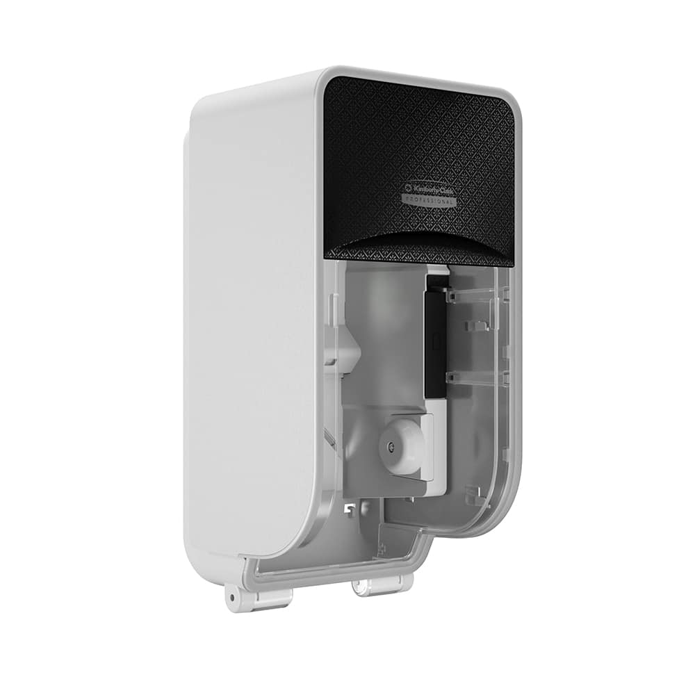 Kimberly-Clark Professional 58721 ICON Coreless Standard Roll Toilet Paper Dispenser 2 Roll Vertical, Black Mosaic Design Faceplate; 1 Dispenser and Faceplate per Case 