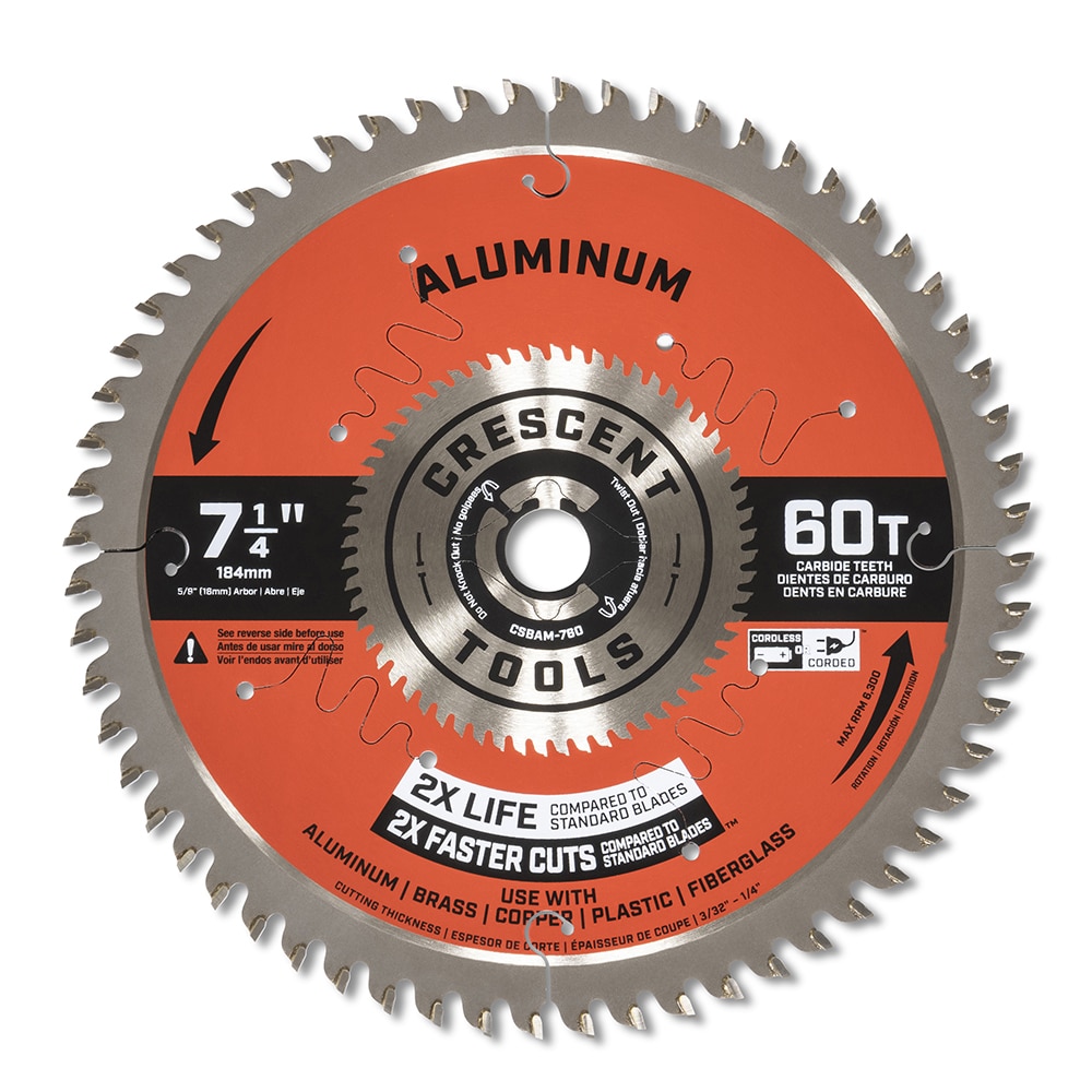 Crescent - Wet & Dry Cut Saw Blade: 7-1/4