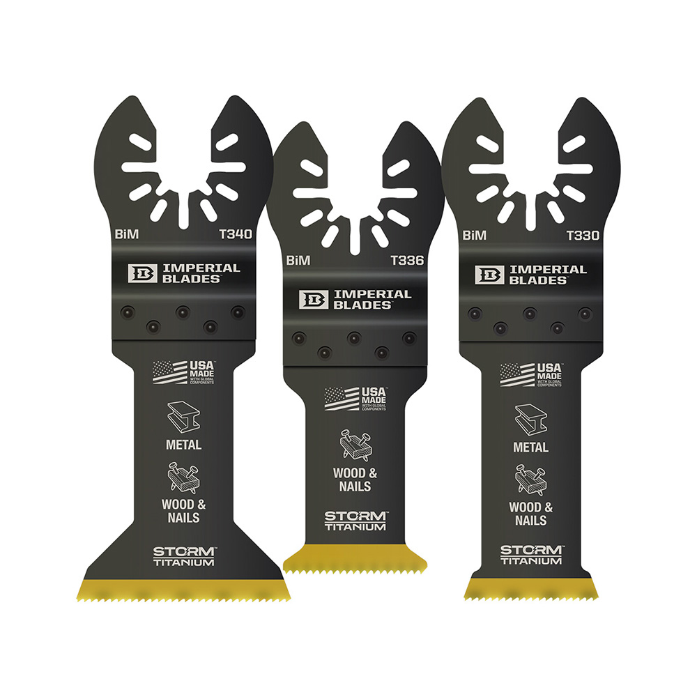 Blade: Use with One Fit Anchor Fits All Major Brands of Non-Starlock Tools - Includes (1) One Fit 1-3/4" Storm Titanium Metal Blade, (1) One Fit 1-3/8" Storm Titanium Wood & Nails Blade & (1) One Fit 1-1/8" Storm Titanium Metal Blade