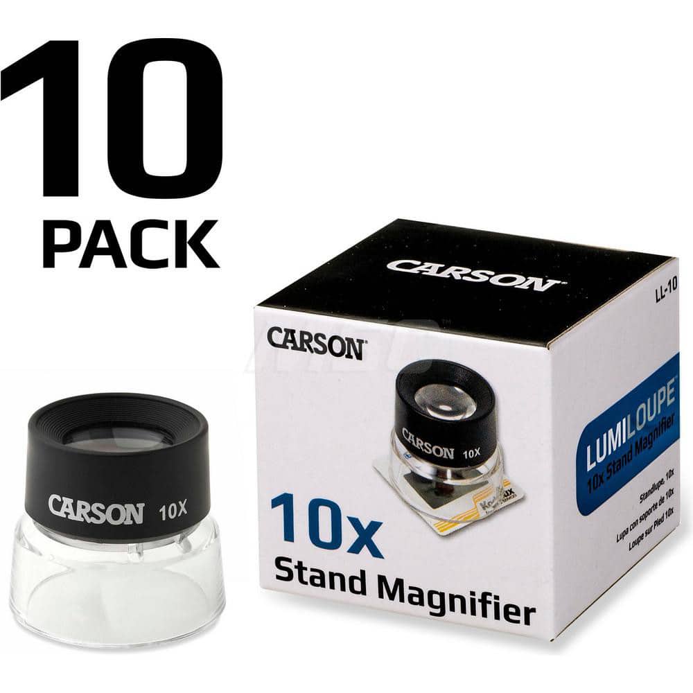 CARSON OPTICAL LL-10 10 PACK Magnifier & Loupe Sets; Set Type: Magnifier ; Minimum Magnification: 10x ; Maximum Magnification: 10x 