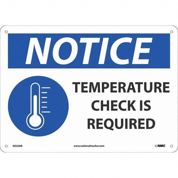 National Marker Company® M612PB Safety Sign: Temperature Check