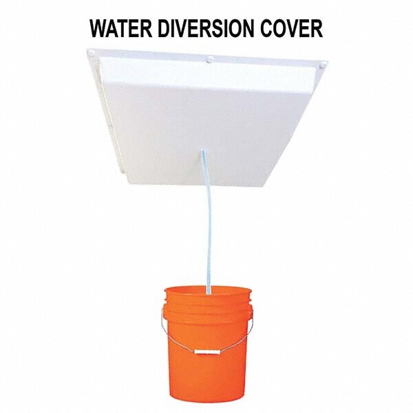 Registers & Diffusers; Type: Ceiling Diffuser Cover ; Style: Water Diversion ; Material: Plastic ; Length (Decimal Inch): 24.000 ; Height (Inch): 2.25 ; Diameter (Decimal Inch): 24.0000