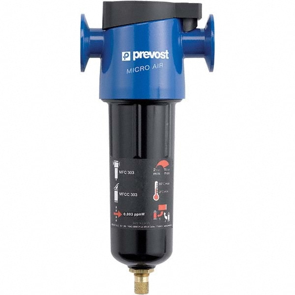 Oil & Water Filter/Separator: FNPT End Connections, 157 CFM, Manual Drain, Use on Air