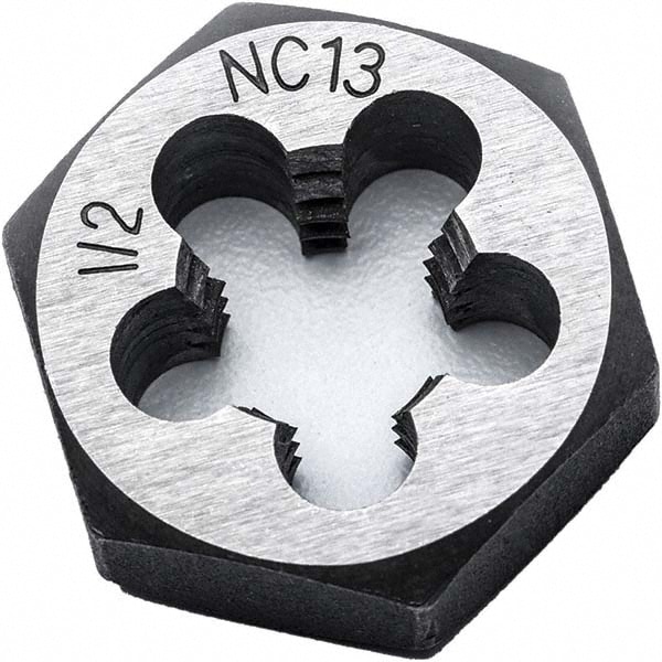 Hex Rethreading Die: 3/4-16 Thread, Right Hand, 1" Hex, Carbon Steel